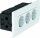 OBO Steckdoseneinheit SDE-RW D0RW3 Modul 45 3fach reinweiss