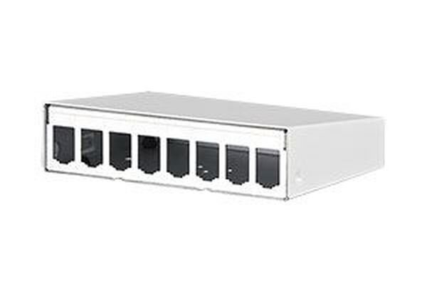 METZ CONNECT Aufputz-Geh&auml;use 8fach leer unbest&uuml;ckt reinweiss