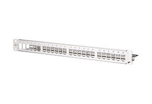 METZ CONNECT 19 Patchpanel 1HE leer f&uuml;r 24 Port edelstahl