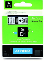 DYMO Schriftband 45803 19mm 7m schwarz auf weiss