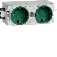 HAGER TEHALIT Steckdose GS20006029 2fach grün C-Profil