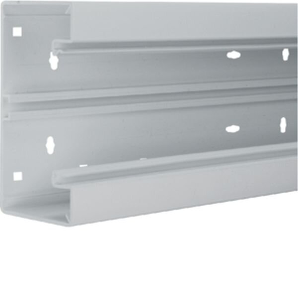 HAGER TEHALIT Br&uuml;stungskanal Unterteil PVC 65x130mm f&uuml;r OT 80mm lichtgrau