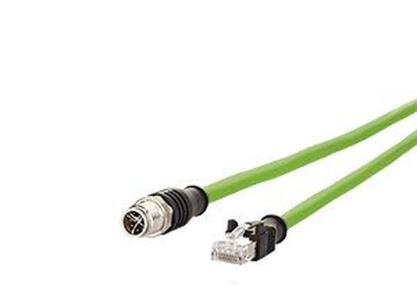 METZ CONNECT Verbindungsleitung M12 Stecker gerade 8polig X-kodiert 2,0m
