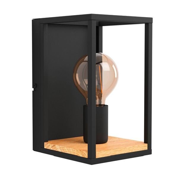 EGLO LED-Wandleuchte LB24 Libertad 1 E27 schwarz/Holz