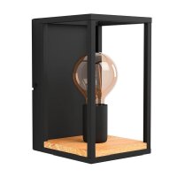 EGLO LED-Wandleuchte LB24 Libertad 1 E27 schwarz/Holz