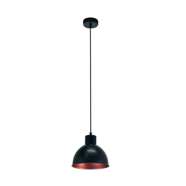 EGLO Pendelleuchte LB24 stahl schwarz kupfer D:21cm E27