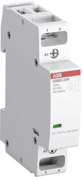 ABB Installationssch&uuml;tz ESB20-20N-01 20A 2S/0&Ouml; 24VAC/DC