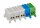 ABN Hauptleitungsklemme XHKB5254BG 5x4x25qmm 5polig blau/gr&uuml;n