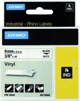 DYMO Rhino Band IND, Vinyl 18443 9x5,5m schwarz auf weiss