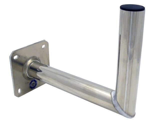 TELEVES Winkelwandhalter ALU Rohr ALU350 D=50mm Abst. 350mm T&Uuml;V gepr&uuml;f