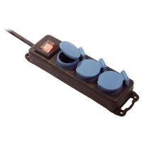 BACHMANN Verteilersteckdose SCHUKO 3xSchuko 1xSchalter...