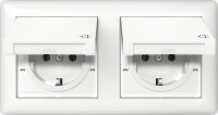 GIRA Steckdose SCHUKO 415803 Klappdeckel+Set IP44+Rahmen...