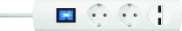 PROT Steckdosenleiste USB PTSD90 2SUw1 90°Töpfe...