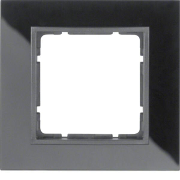 BERKER Glasrahmen 10116616 1fach schwarz