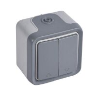 LEGRAND Wippschalter Plexo IP55 69718 Jalousie FR AP grau