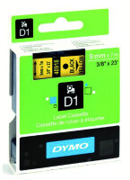 DYMO D1-Schriftband 40918 9mmx7m schwarz auf gelb
