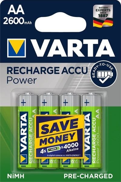 VARTA Rechargeable Accu 05716 R2U AA 2600mAh 4Blister Mignon