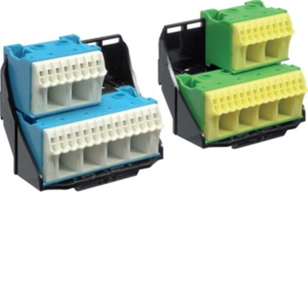 HAGER Tr&auml;ger FZ384 mit 2x28 PE/N-Klemmen QuickConnect