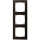 MERTEN Rahmen M-Pure MEG40303671 3fach Wenge/aluminium Decor