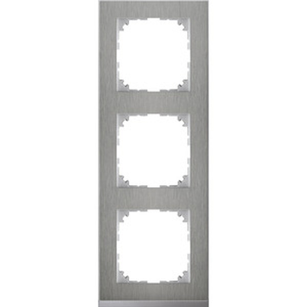 MERTEN Rahmen M-Pure MEG40303646 3fach Edelstahl/aluminium