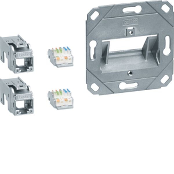 HAGER TEHALIT Anschluss Modul GMKSRJ45C6A2 2x RJ45 Cat.6a