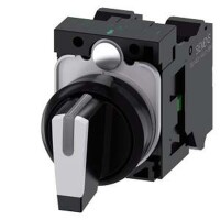 SIEMENS Knebelschalter beleuchtbar 22mm rund schwarz weiss