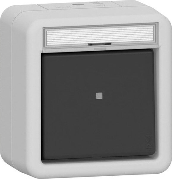 GIRA Wippschalter 311630 Kontroll AusWe Beschriftungsfeld WG AP gr (neue Gen.)