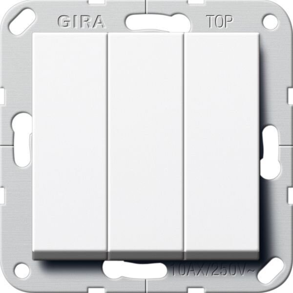 GIRA Wippschalter 283203 Wechsel 3f System 55 Reinwei&szlig; gl&auml;nzend
