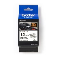 BROTHER Schriftband TZe-FX231 Flexi-Tape 12mm weiss/schwarz