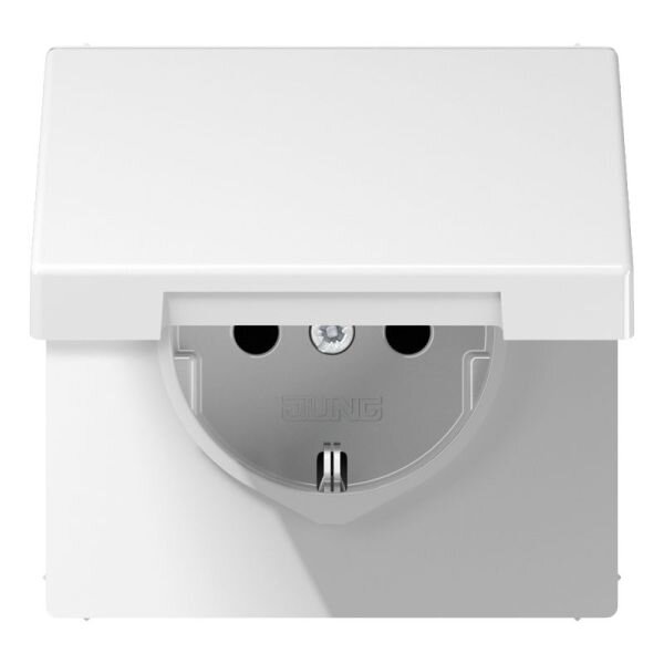 JUNG Steckdose SCHUKO LS1520BFKIKLSWM 16A 250V integrierter erh&ouml;hter Ber&uuml;hrungsschutz SAFETY+ Klappdeckel Thermoplast lackiert Serie LS graphitschwarz matt