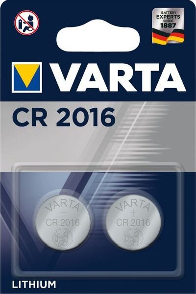 VARTA Knopfzelle 06016 ELECTRONICS 2Blister CR 2016 (MHD)