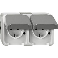 MERTEN Schuko-Doppelsteckdose Aquastar MEG23218029...