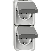 MERTEN Schuko-Doppelsteckdose Aquastar MEG23298029...