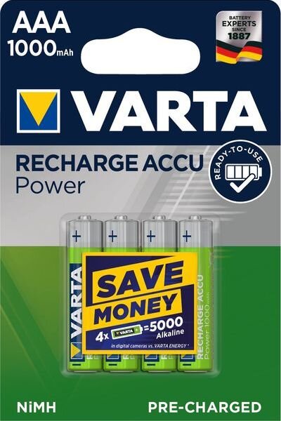 VARTA Rechargeable Accu 05703 R2U AAA 1000mAh 4Blister Micro