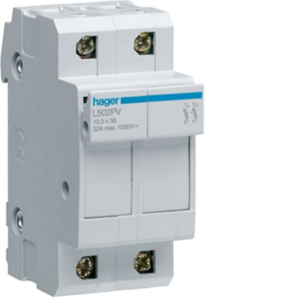 HAGER DC-Sicherungstrennschalter L502PV 2polig 1000V L38