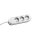 BACHMANN Tischsteckdose 387.272 3fach geclipst 45D: weiss