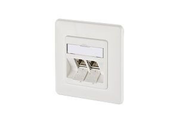METZ CONNECT Datenanschlussdose reinweiss 2xRJ45 E-DATModul Cat.6 8/8(8)UP