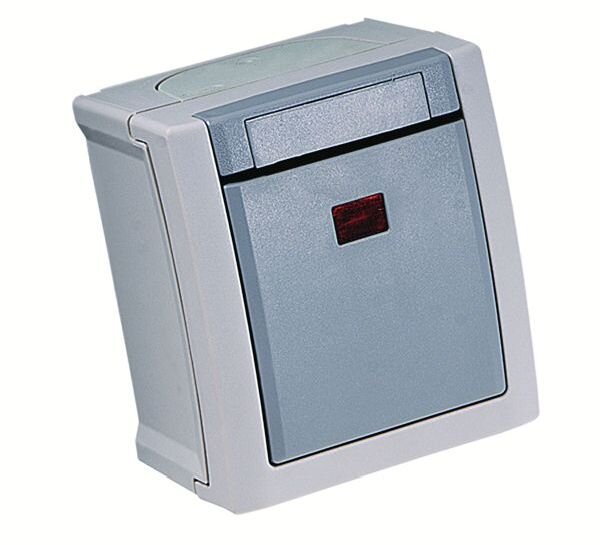 Pacific Kontroll-/Ausschalter FR-AP IP54 90591023-DE beleuchtet rote Kalotte