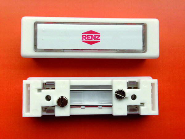 RENZ Klingeltaster LIRA 75x22mm verkehrsweiss