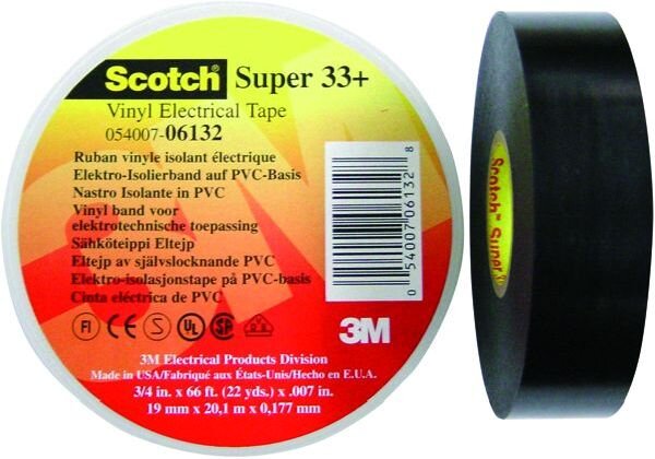 3M PVC-Elektroisolierband Super33+-19x33 19mmx33m schwarz