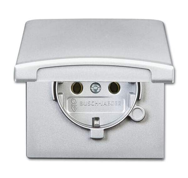 BUSCH-JAEGER Steckdose 20 EUGK-33-101 AW44 aluminiumsilber