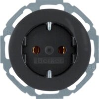 BERKER Steckdose SCHUKO 47552045 schwarz glänzend