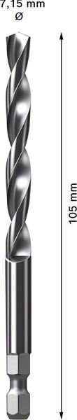 BOSCH Zentrierbohrer EXPERT HSS-G 7.15x105mm pilot drillbit