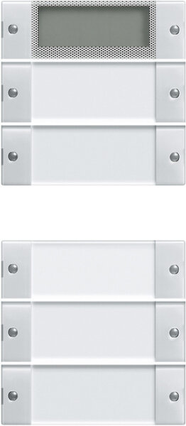 GIRA Wippenset 214503 5fach Plus Beschriftungsfeld System 55 Klar/rw