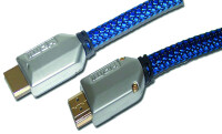 PROT HDMI-Kabel PHDMI S2 s/b Stoff-Mantel 2m