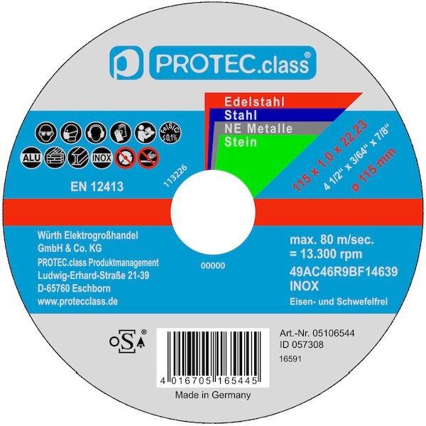 PROT Trennscheibe PTMU115 Multi 115x1,0x22mm (PK=10Stk)