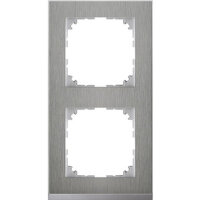 MERTEN Rahmen M-Pure MEG40203646 2fach Edelstahl/aluminium