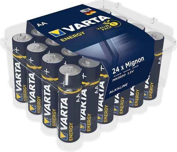 VARTA Batterie 04106 Energy AA Clear Valuepa (PK=24Stk)