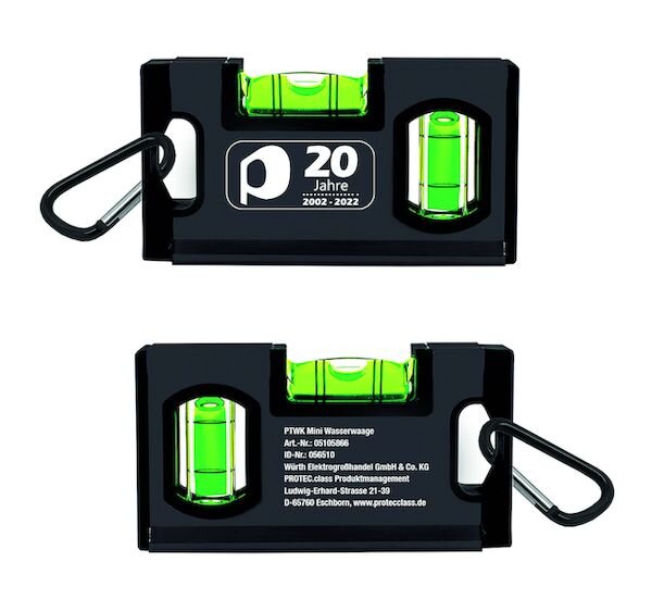 PROT Wasserwaage PTWK Mini inkl. Karabiner+Tasche