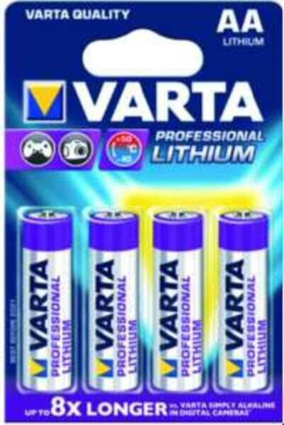 VARTA Batterie Mignon 06106 Prof. Lithium AA 4Blister (MHD)